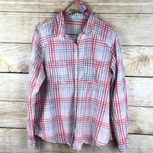 Maurices plaid button down top size XL // 0337